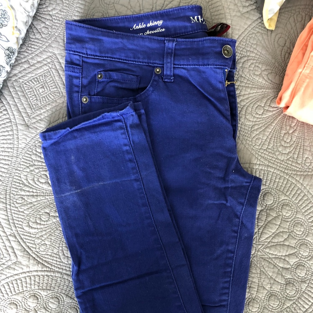 Merona Ankle Skinny Jeans Royal Blue